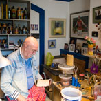 John Pollex in his studio 2017